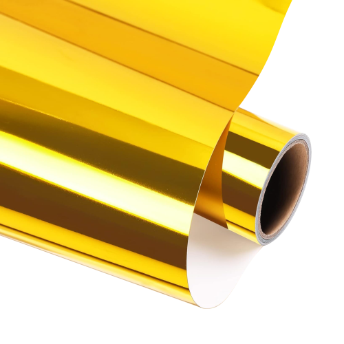 Vinilo metálico de transferencia de calor oro (de corte textil)