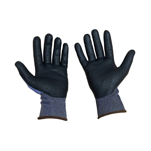 Guantes de Trabajo azul recubierto de Nitrilo, corte A2 Talla 9