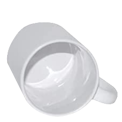 Taza blanca de ceramica