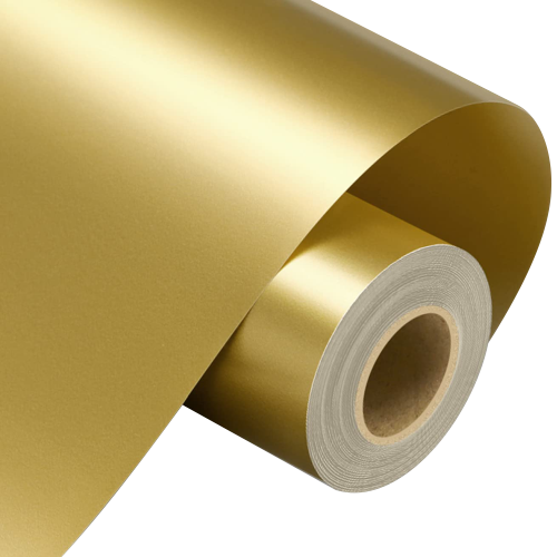 Vinilo de corte adhesivo de color oro para rotulación 0,60m*50m,120gsm