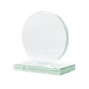 Cristal mediano de forma circular con soporte, para sublimar tamaño: 12*12*2cm