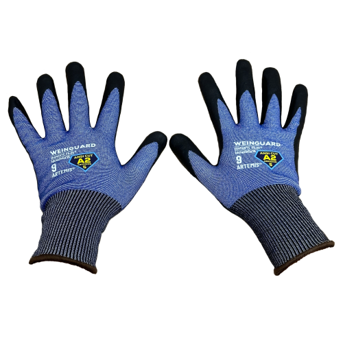 Guantes de Trabajo azul recubierto de Nitrilo, corte A2 Talla 8