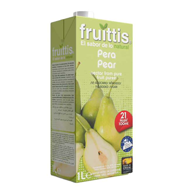 Caja de jugo marca Fruittis sabor Pera, 1 Litro