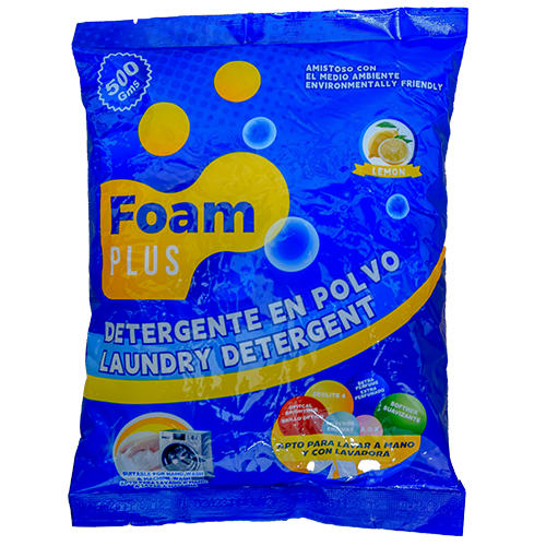 Detergente en Polvo Foam Plus (500g)