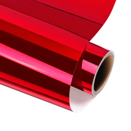 [NH13VCTMTRJ] Vinilo de corte textil acabado metálico de transferencia de calor rojo 0,50m*25m