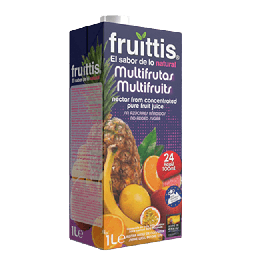 [NH07JF1LMF12] Caja de jugo marca Fruittis sabor Multifrutos, 1 Litro